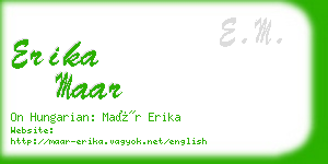 erika maar business card